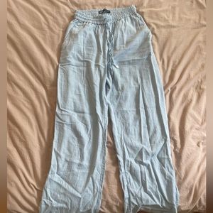 Zara blue linen pants
